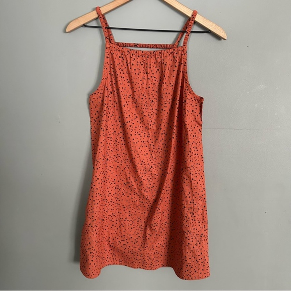 H&M Girl's Elastic Stretch Straps | Rust Orange +‎ Black Splatters